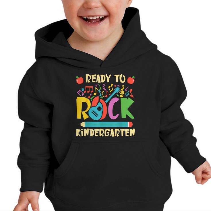 I'm Ready To Rock Kindergarten Guitar Back To School Boys Graphic Toddler Hoodie