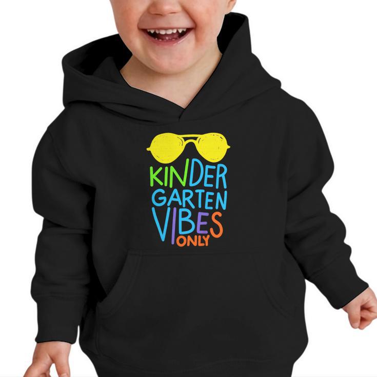 Kindergarten Vibes Only Glow Sunglasses Back To School Graphic Toddler Hoodie