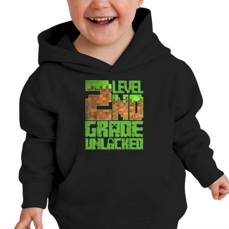 Level 2nd Grade Unlocked Game Pixel Kids Boy Back To School Graphic Toddler Hoodie