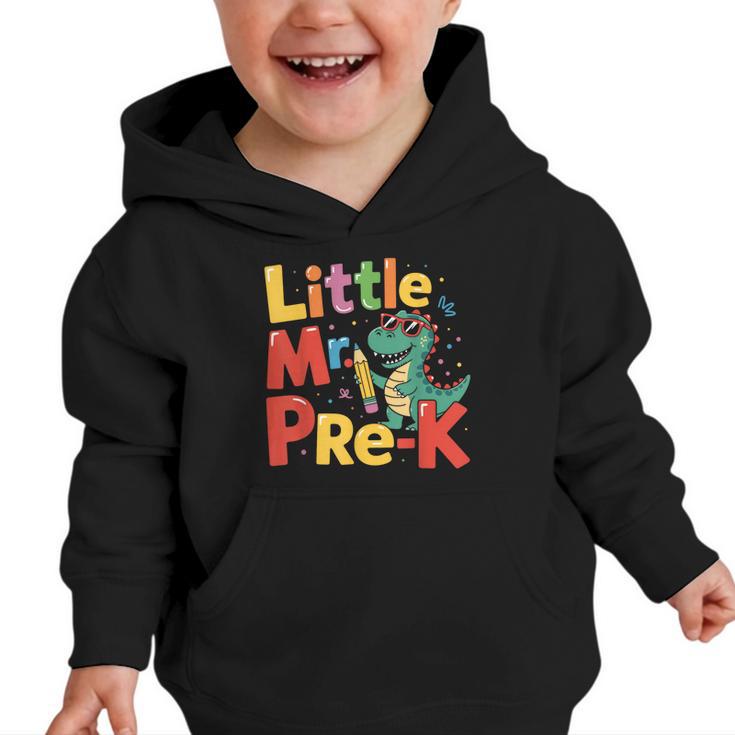 Little Mr Pre-K Dino Back To School Graphic Toddler Hoodie