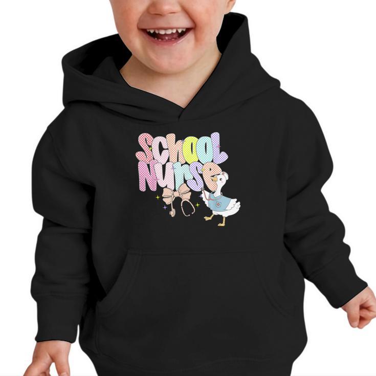 School Nurse Back To School Silly School Nurse Goose Graphic Toddler Hoodie