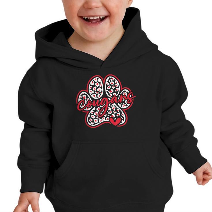Vintage Cougars School Sports Team Spirit Back To School Graphic Toddler Hoodie