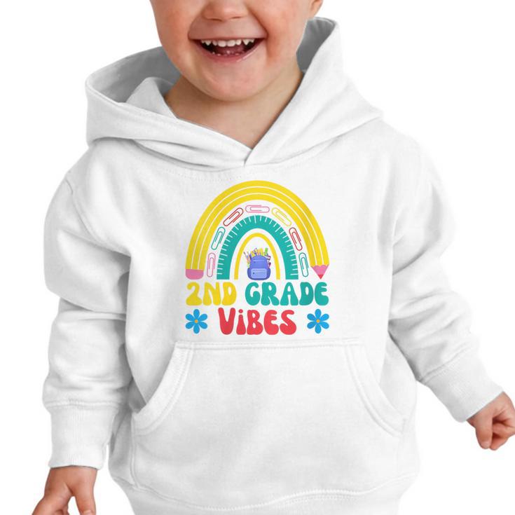 2nd Grade Vibes Back To School Rainbow Second Grade Graphic Toddler Hoodie 2nd Grade Vibes Back To School Rainbow Second Grade Graphic Toddler Hoodie