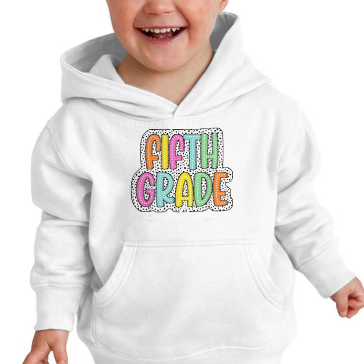 5th Fifth Grade Vibes Back To School Dalmatian Dots Graphic Toddler Hoodie