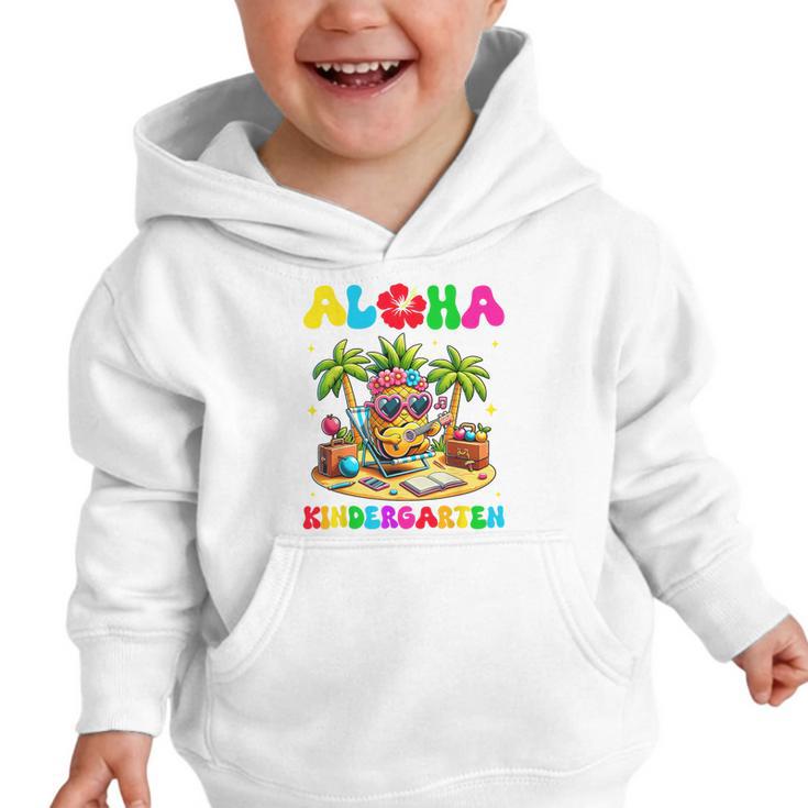 Aloha Kindergarten Pineapple Hawaii Back To School Kids Girl Graphic Toddler Hoodie Aloha Kindergarten Pineapple Hawaii Back To School Kids Girl Graphic Toddler Hoodie