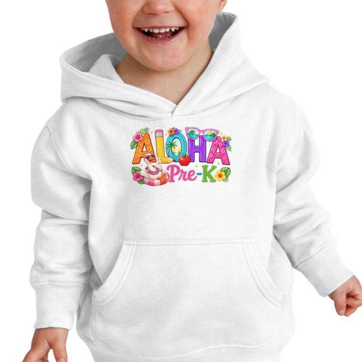 Aloha Pre-K Tropical Floral Beach Silly Goose Back To School Graphic Toddler Hoodie Aloha Pre-K Tropical Floral Beach Silly Goose Back To School Graphic Toddler Hoodie