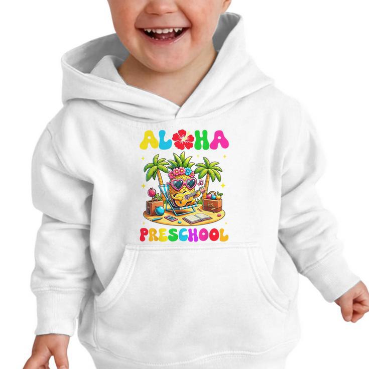Aloha Preschool Pineapple Hawaii Back To School Kids Girl Graphic Toddler Hoodie