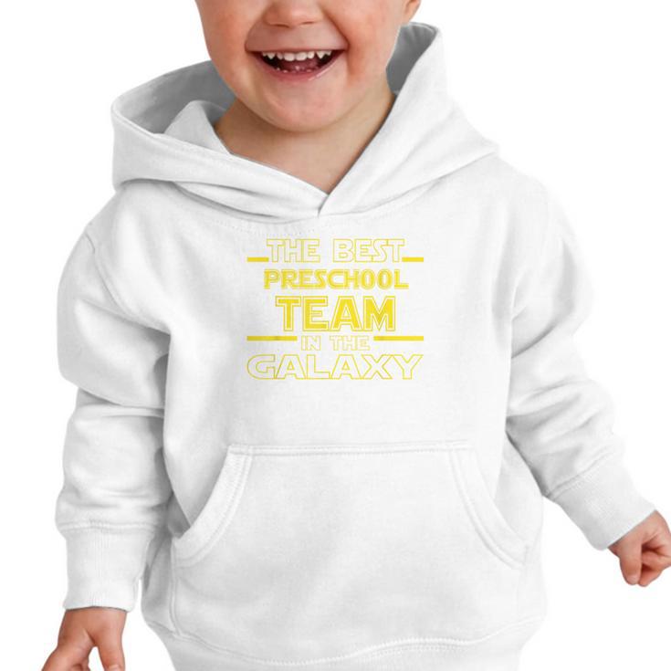 Back To School Best Preschool Team In The Galaxy Space Out Graphic Toddler Hoodie