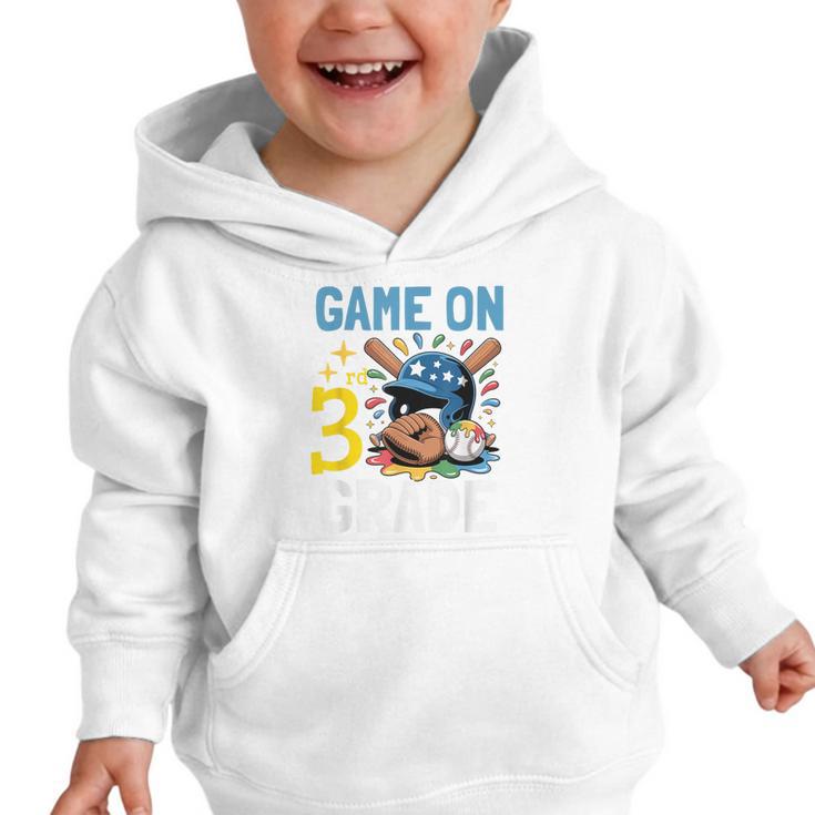 Back To School Game On Third Grade Baseball First Day Boys Graphic Toddler Hoodie