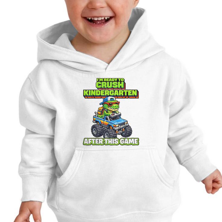 Back To School Kindergarten Retro Monster Truck Dinosaur Boy Graphic Toddler Hoodie