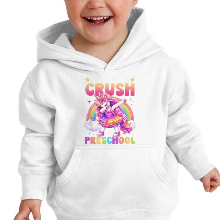 Back To School Unicorn Girls I'm Ready To Crush Preschool Graphic Toddler Hoodie Back To School Unicorn Girls I'm Ready To Crush Preschool Graphic Toddler Hoodie