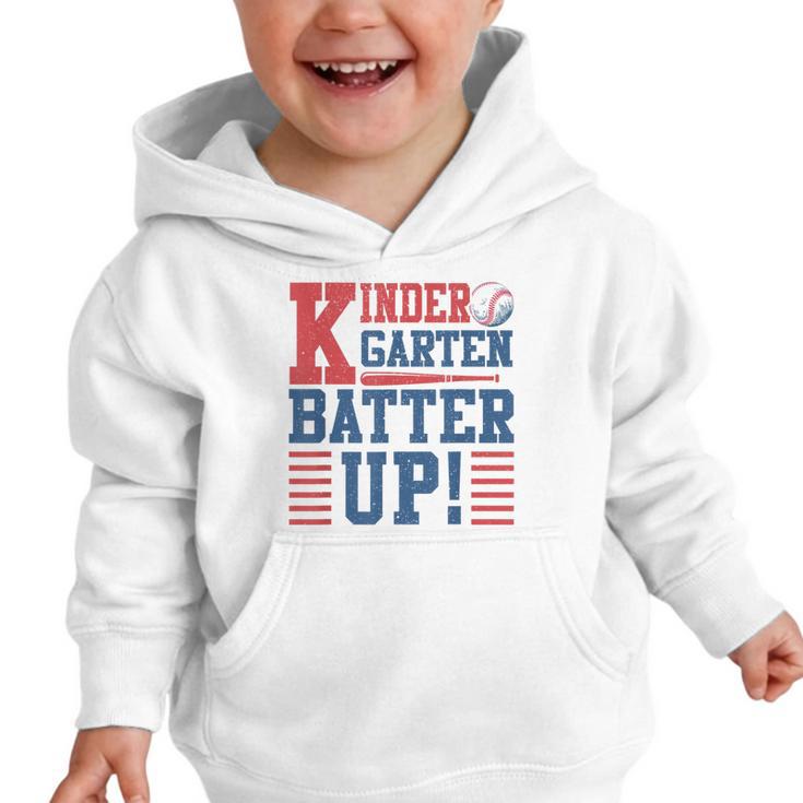 Baseball Kindergarten Back To School Kindergarten Batter Up Graphic Toddler Hoodie