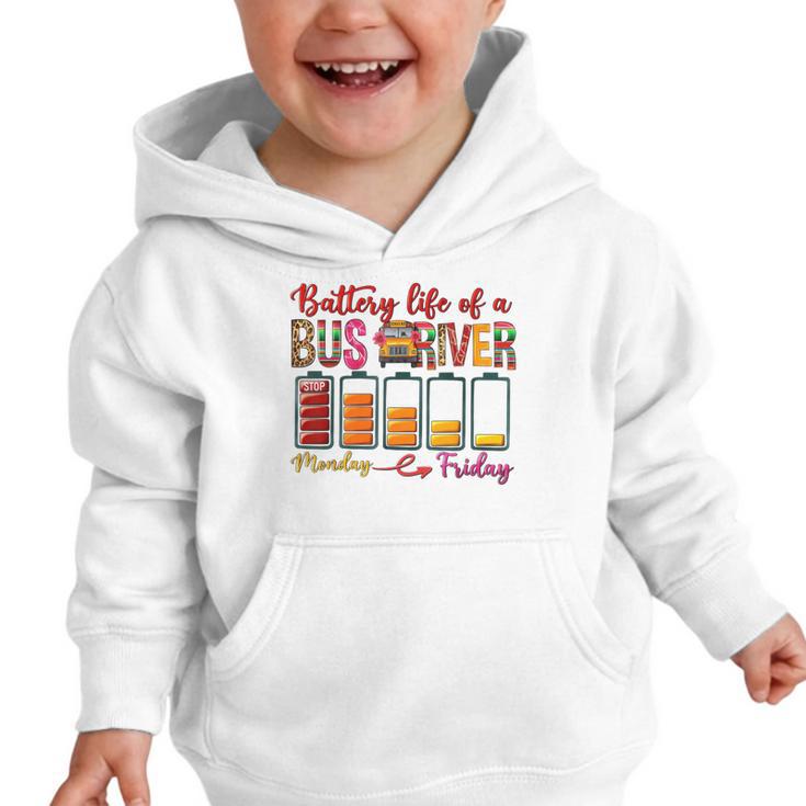 Battery Life Of A Bus Driver First Day Back To School Graphic Toddler Hoodie Battery Life Of A Bus Driver First Day Back To School Graphic Toddler Hoodie