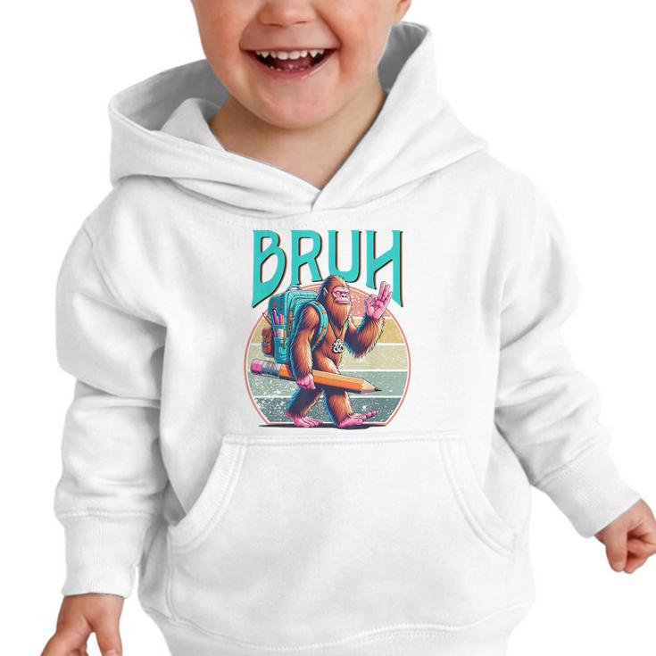 Boys Modern Bruh Big Foot Back To School Graphic Graphic Toddler Hoodie Boys Modern Bruh Big Foot Back To School Graphic Graphic Toddler Hoodie