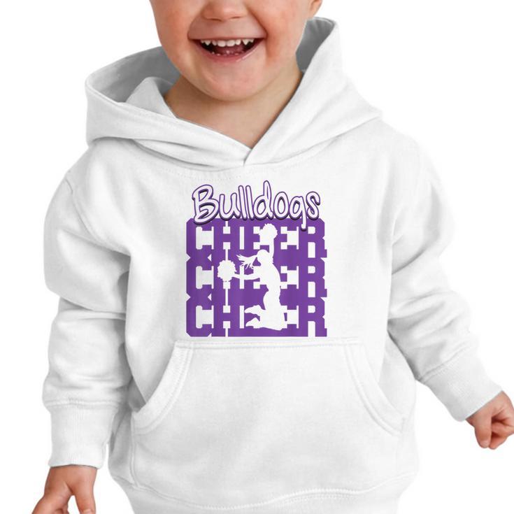 Bulldogs Cheer Back To School Cheerleading Spirit P Graphic Toddler Hoodie Bulldogs Cheer Back To School Cheerleading Spirit P Graphic Toddler Hoodie