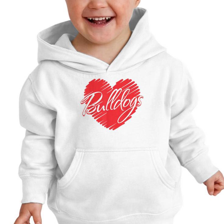 Bulldogs Heart Back To School Spirit R Graphic Toddler Hoodie Bulldogs Heart Back To School Spirit R Graphic Toddler Hoodie
