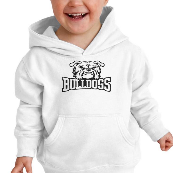 Bulldogs Mascot Back To School Team Spirit Graphic Toddler Hoodie