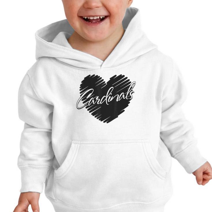 Cardinals Heart Back To School Spirit Graphic Toddler Hoodie Cardinals Heart Back To School Spirit Graphic Toddler Hoodie