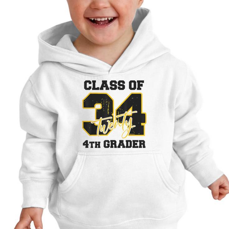 Class Of 2034 4th Grader Elementary School Back To School Graphic Toddler Hoodie