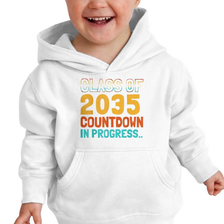 Class Of 2035 Countdown In Progress Fun Back To School Retro Graphic Toddler Hoodie
