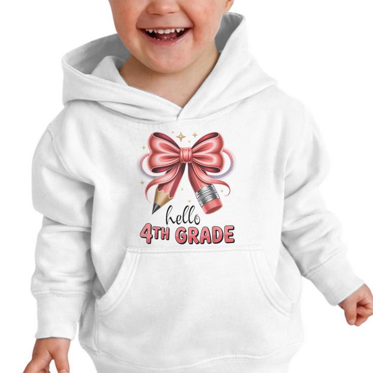 Coquette 4th Grade First Day Of Back To School Girls Outfits Graphic Toddler Hoodie