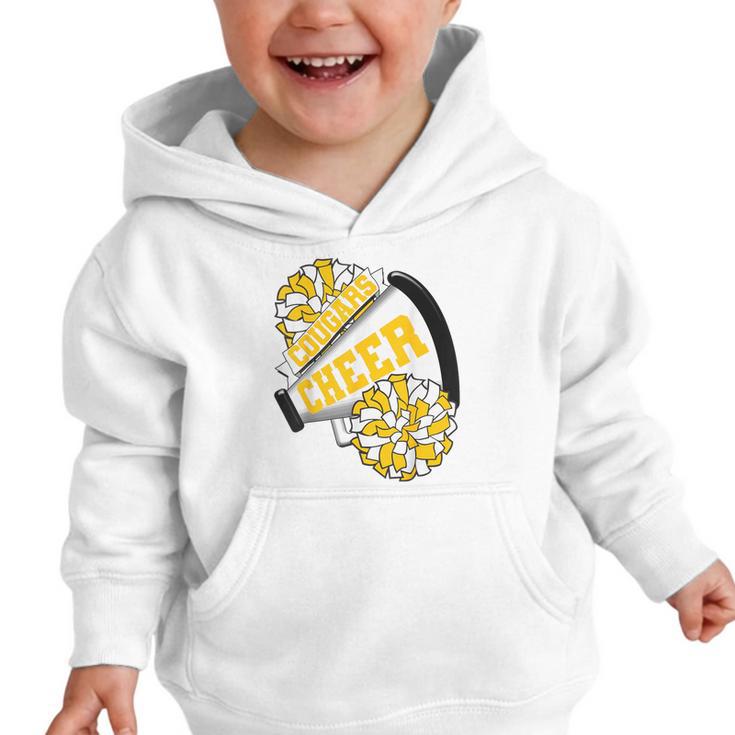 Cougars Cheer Back To School Cheerleading Spirit GY Graphic Toddler Hoodie Cougars Cheer Back To School Cheerleading Spirit GY Graphic Toddler Hoodie