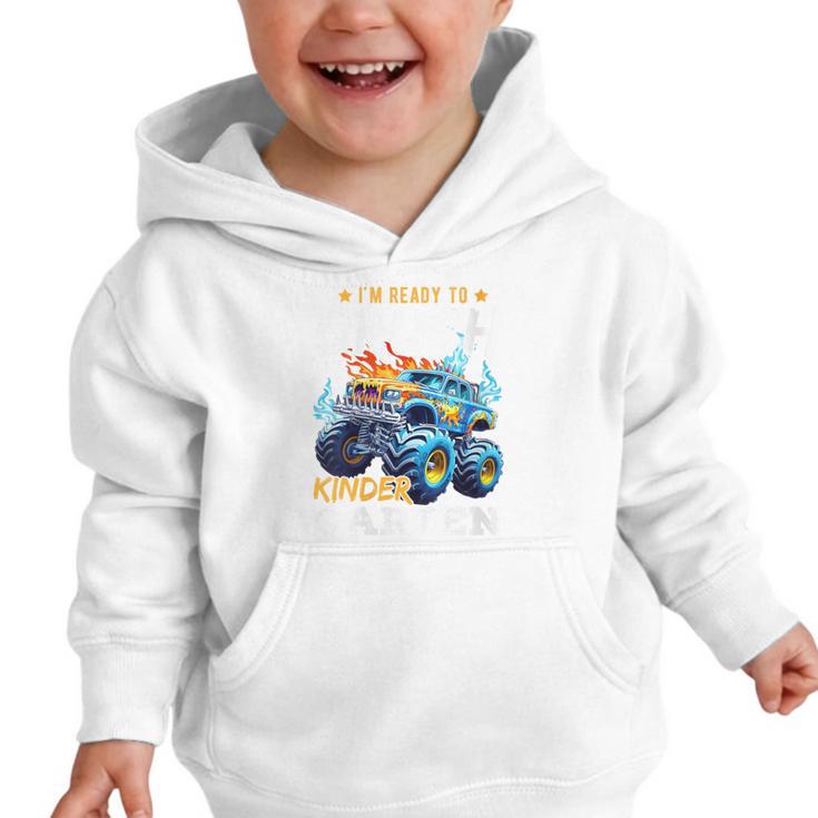 Crush Kindergarten Monster Truck Back To School Boys Graphic Toddler Hoodie Crush Kindergarten Monster Truck Back To School Boys Graphic Toddler Hoodie