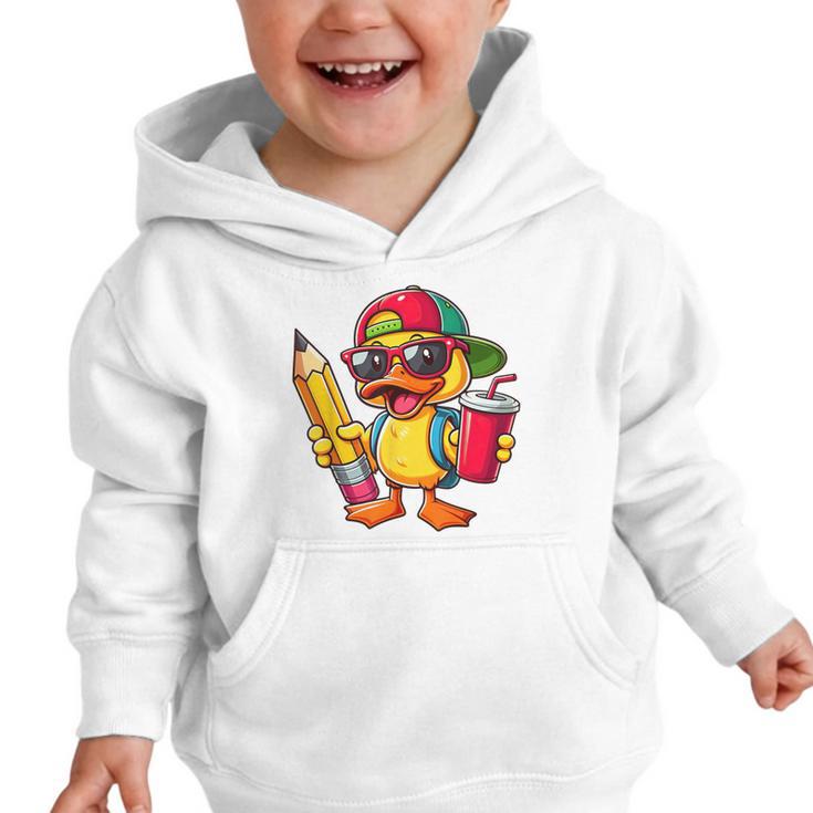 Cute Duck Lover Pencil Back To School Kids Boys Girls Graphic Toddler Hoodie Cute Duck Lover Pencil Back To School Kids Boys Girls Graphic Toddler Hoodie