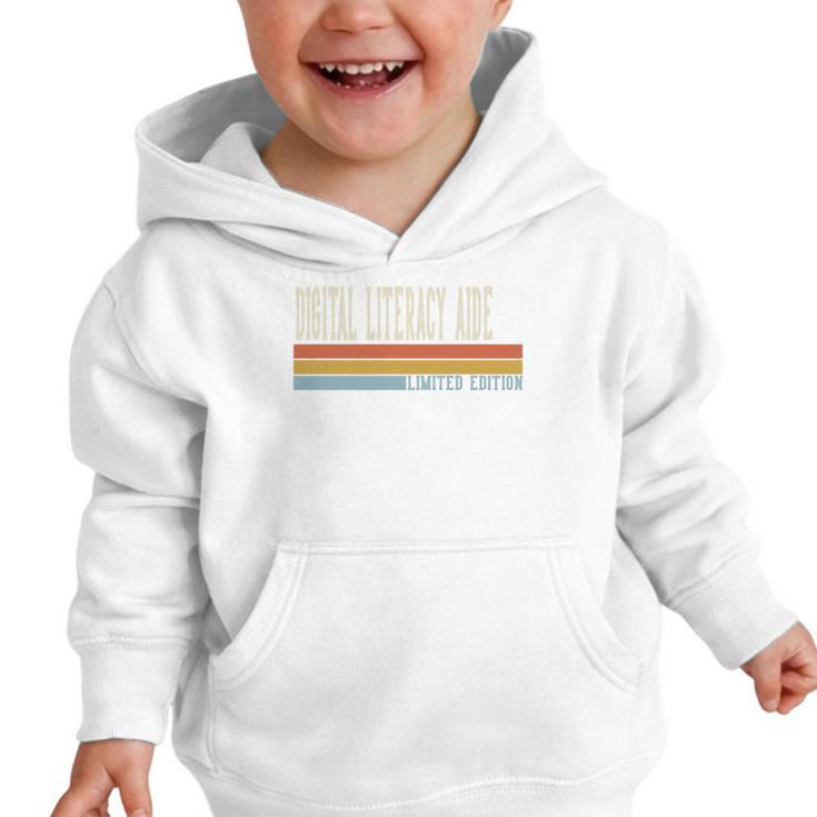 Digital Literacy Aide Week Retro Vintage Back To School Day Premium Tri-Blend Graphic Toddler Hoodie