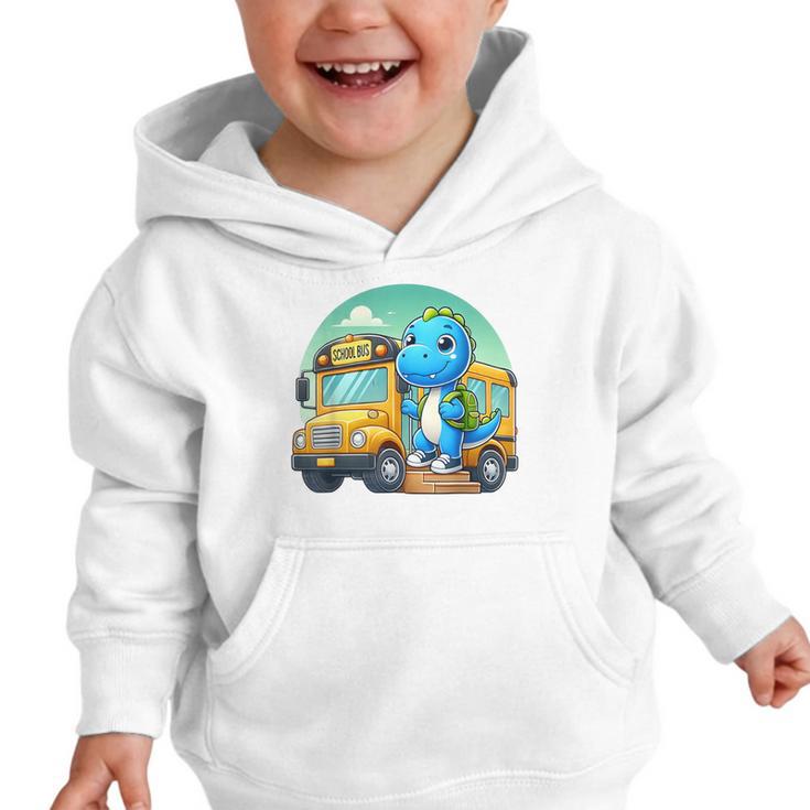 Dinosaur Kids Riding a Bus Back To School Ready To Crush Graphic Toddler Hoodie Dinosaur Kids Riding a Bus Back To School Ready To Crush Graphic Toddler Hoodie