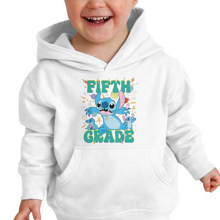 Disney Stitch Fifth Grade Back To School 1st Day Of School Graphic Toddler Hoodie