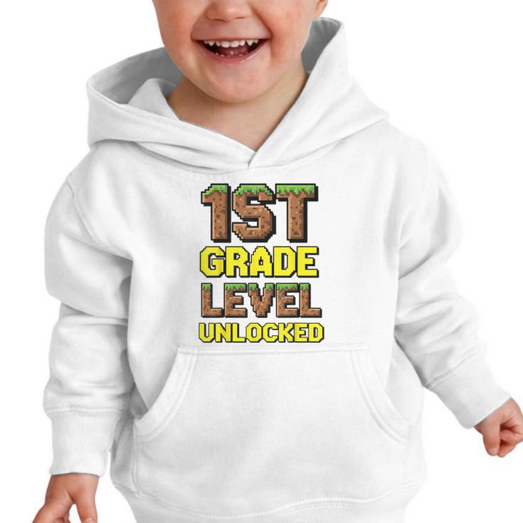 First Day Of 1st Grade Level Unlocked Back To School For Boy Graphic Toddler Hoodie First Day Of 1st Grade Level Unlocked Back To School For Boy Graphic Toddler Hoodie