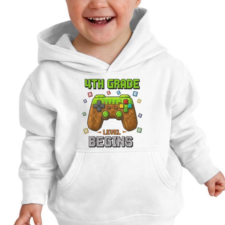 First Day Of 4th Grade Level Begins Back To School Boy Graphic Toddler Hoodie First Day Of 4th Grade Level Begins Back To School Boy Graphic Toddler Hoodie