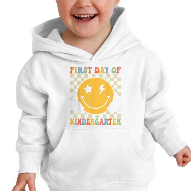 First Day Of Kindergarten Retro Back To School Girls Kids Graphic Toddler Hoodie First Day Of Kindergarten Retro Back To School Girls Kids Graphic Toddler Hoodie