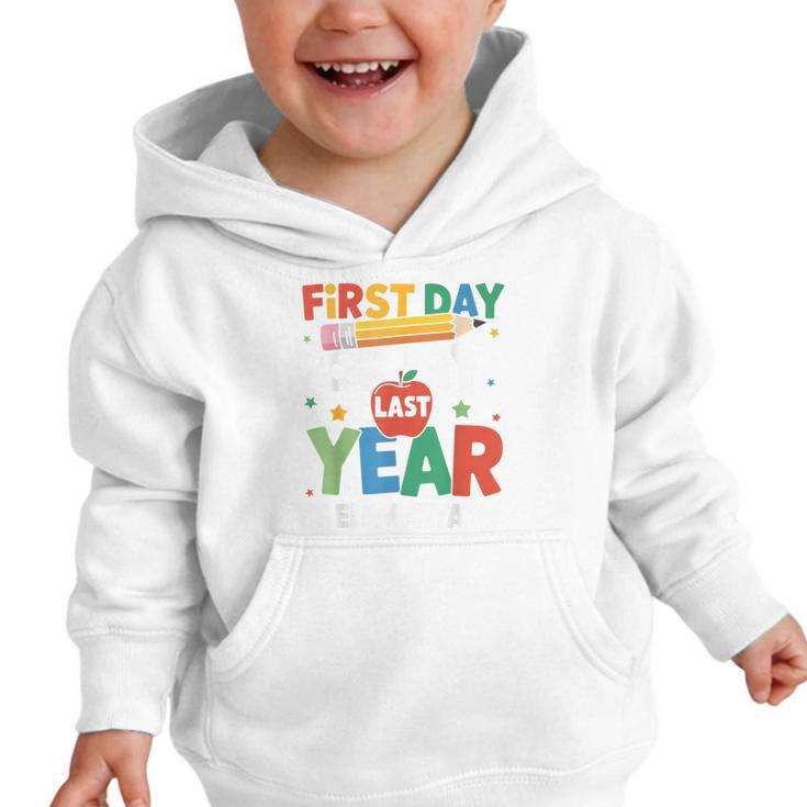First Day Of My Last Year In Elementary Back To School Graphic Toddler Hoodie
