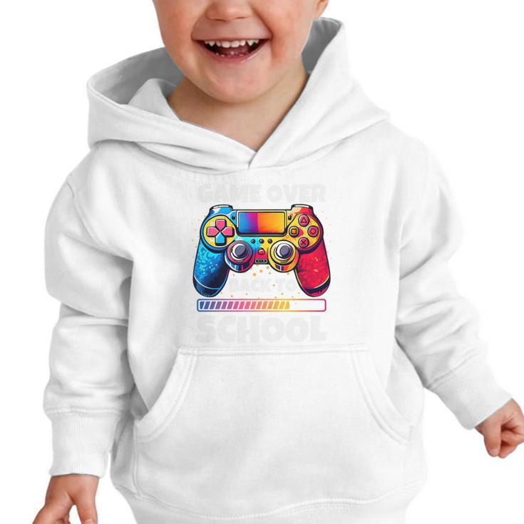 Game Over Back To School Gaming Controller Kids Gamer Premium Tri-Blend Graphic Toddler Hoodie