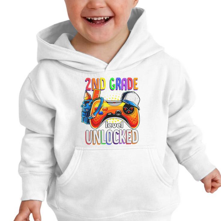 Gamer Back To School Gamepad 2nd Second Grade Level Unlocked Graphic Toddler Hoodie
