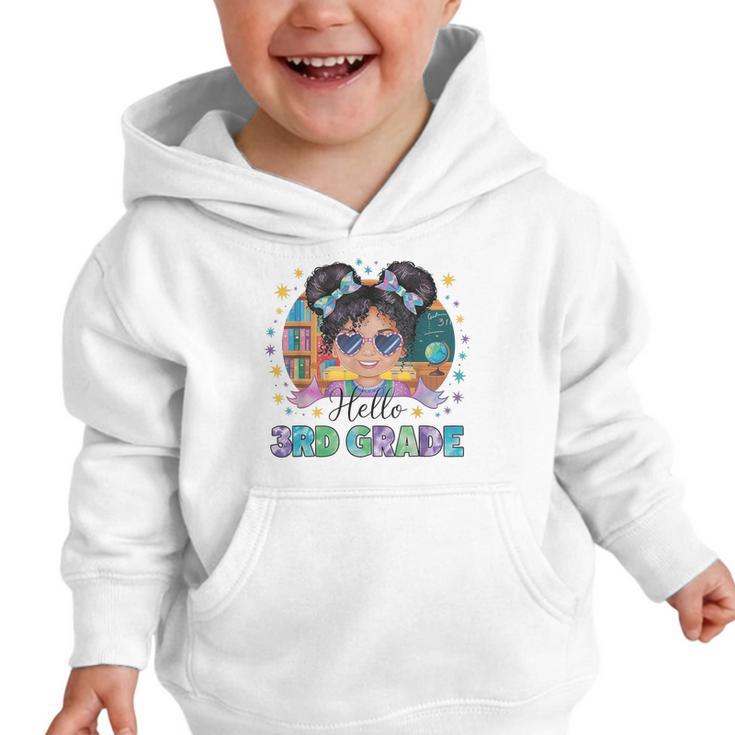 Hello 3rd Grade Girl Back To School Kids Boys Girls Graphic Toddler Hoodie