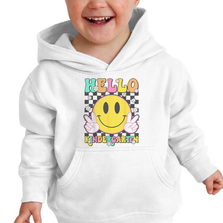 Hello Kindergarten Smile Face Back To School Girl Kid Graphic Toddler Hoodie