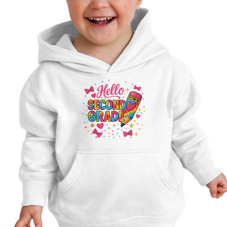 Hello Second Grade Tie Dye Pencil Back To School 2nd Grade Graphic Toddler Hoodie Hello Second Grade Tie Dye Pencil Back To School 2nd Grade Graphic Toddler Hoodie
