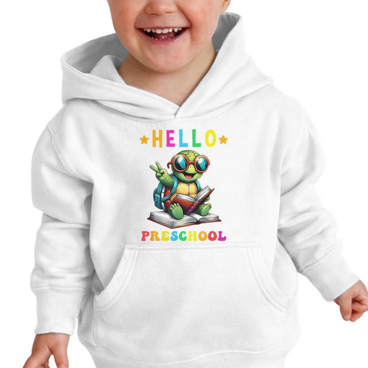 Hello Turtle Lovers From Back To School For Boys And Girls Graphic Toddler Hoodie Hello Turtle Lovers From Back To School For Boys And Girls Graphic Toddler Hoodie