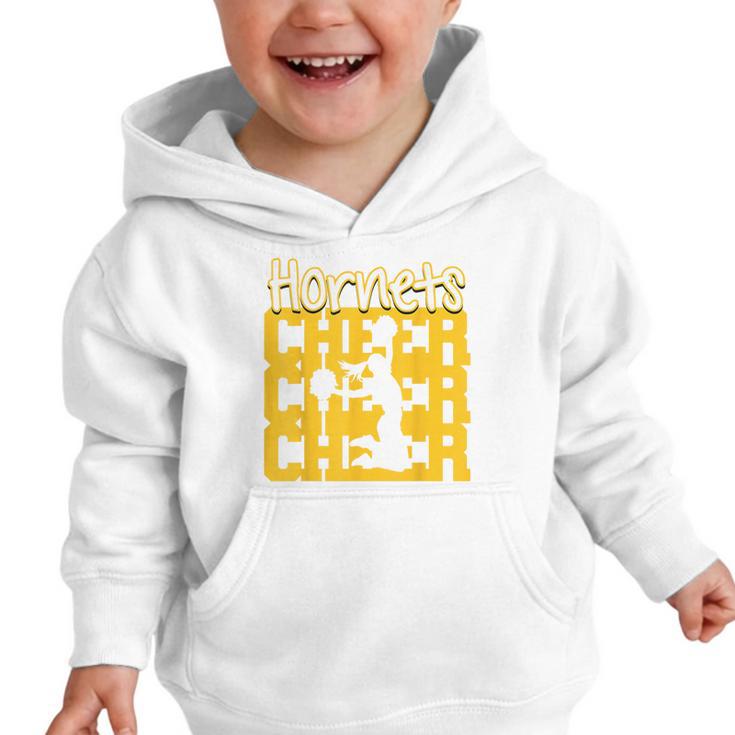 Hornets Cheer Back To School Cheerleading Spirit GY Graphic Toddler Hoodie Hornets Cheer Back To School Cheerleading Spirit GY Graphic Toddler Hoodie