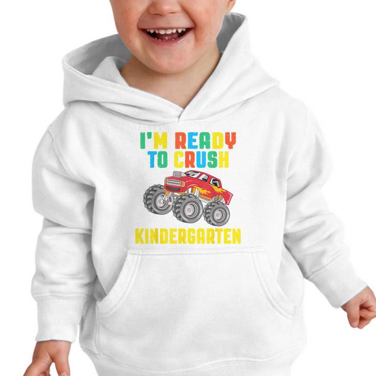 I'm Ready To Crush Kindergarten Dinosaur Back To School Boys Graphic Toddler Hoodie I'm Ready To Crush Kindergarten Dinosaur Back To School Boys Graphic Toddler Hoodie