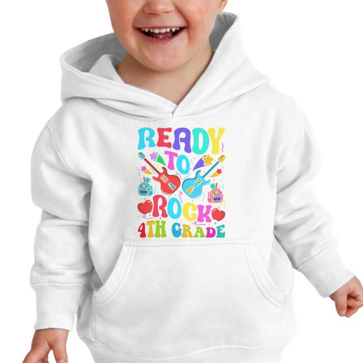 Im Ready To Rock 4th Grade Back To School 4th Grade Guitar Performance Graphic Toddler Hoodie