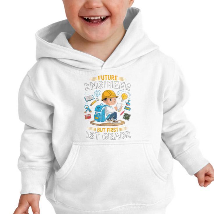 Kids Future Engineer 1st Grade Student Back To School Boys Kid Graphic Toddler Hoodie