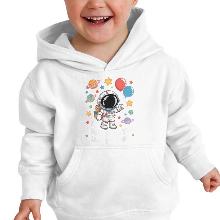 To Kindergarten And Beyond Astronaut Space Back To School Graphic Toddler Hoodie