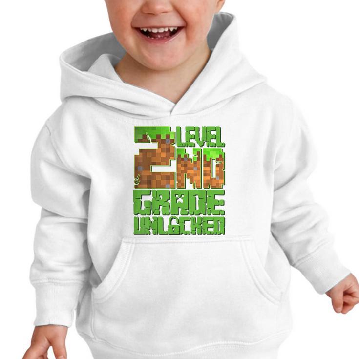 Level 2nd Grade Unlocked Game Pixel Kids Boy Back To School Graphic Toddler Hoodie