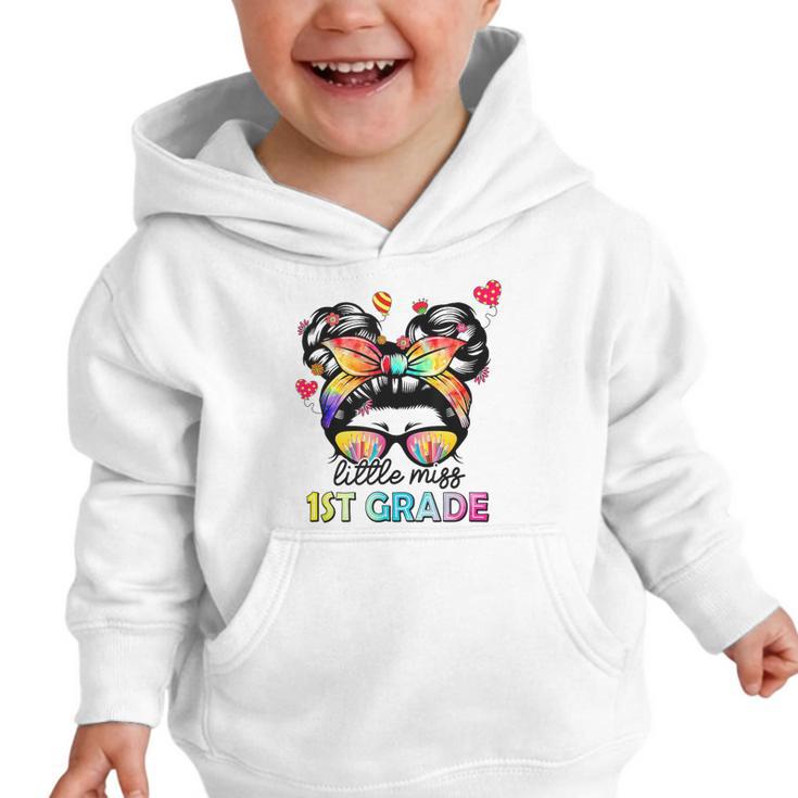 Little Miss First Grade Back To School 1st Grade Girls Graphic Toddler Hoodie