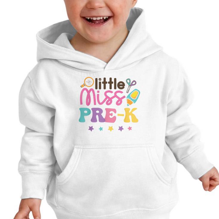 Little Miss Pre-K Preschool First Day Back To School Girls Graphic Toddler Hoodie