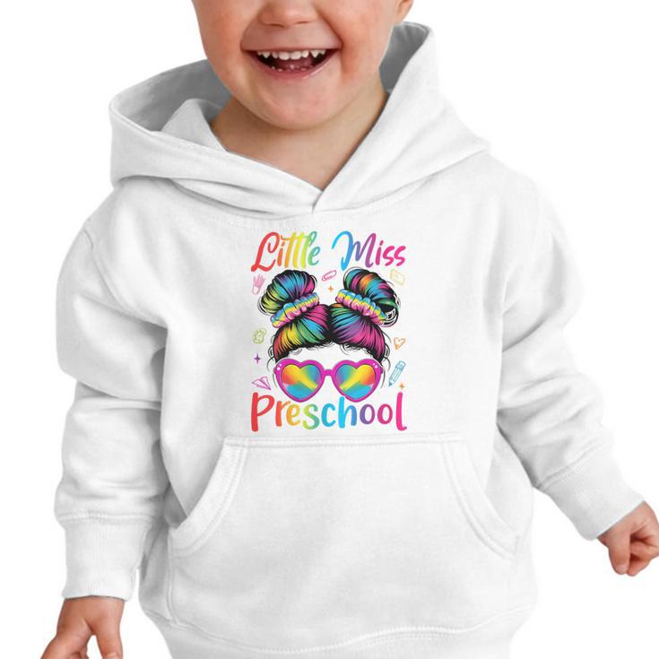 Little Miss Preschool Messy Bun Back To School Girl Women Graphic Toddler Hoodie Little Miss Preschool Messy Bun Back To School Girl Women Graphic Toddler Hoodie